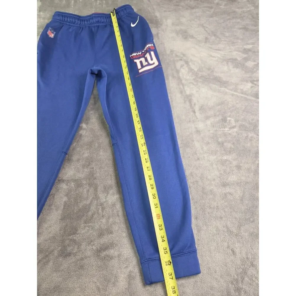 Nike NFL New York Giants Dri-Fit OnField Size L 14/16 Boys Sweatpants Blue C38